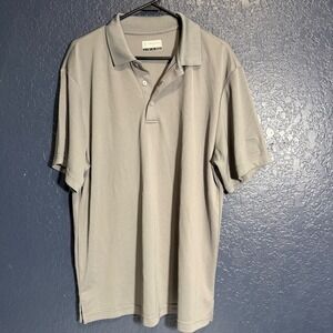 PGATOUR Men's Gray Performance Polo Shirt Short Sleeve Golf Casual Size L